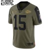 Maillot Enfant Kansas City Chiefs Patrick Mahomes 15 Nike 2021 Salute to Service